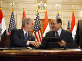Former US president George W Bush